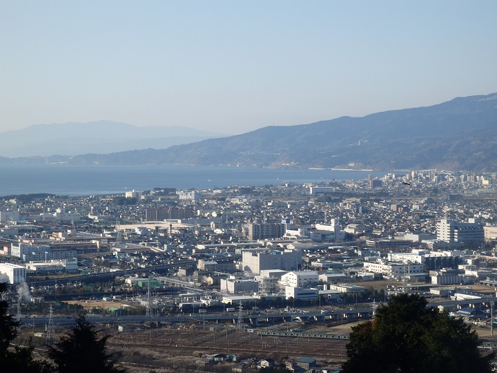 曽我丘陵・見晴台から見た相模湾