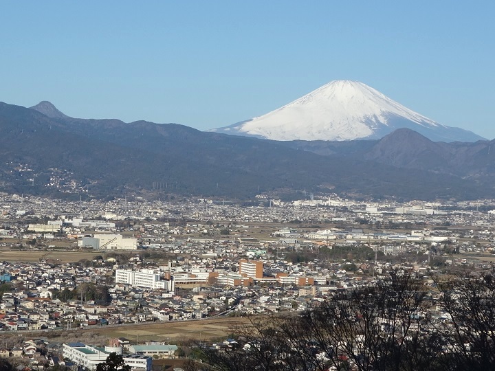 曽我丘陵・見晴台から見た富士山